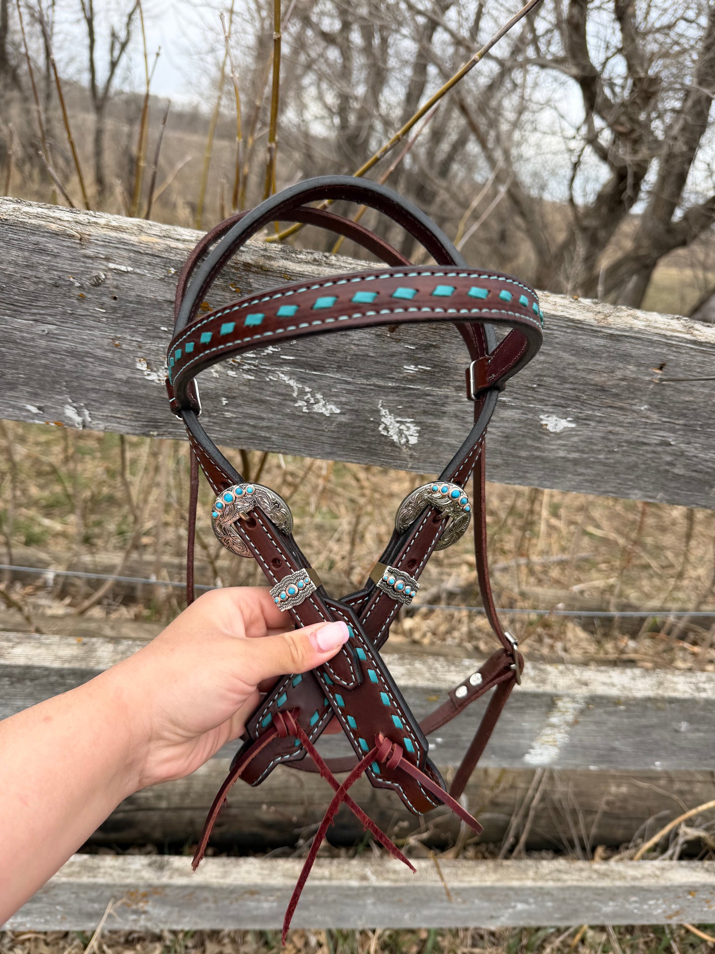 Short Cheek Buckstitch Headstall