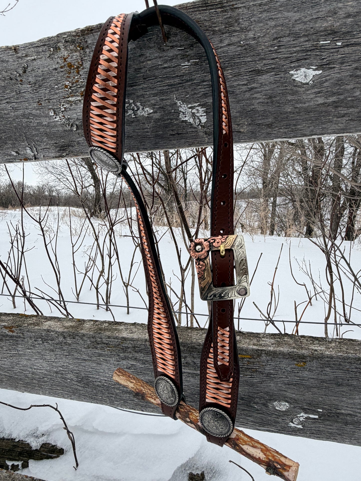 Pearl Stone Lace Headstall
