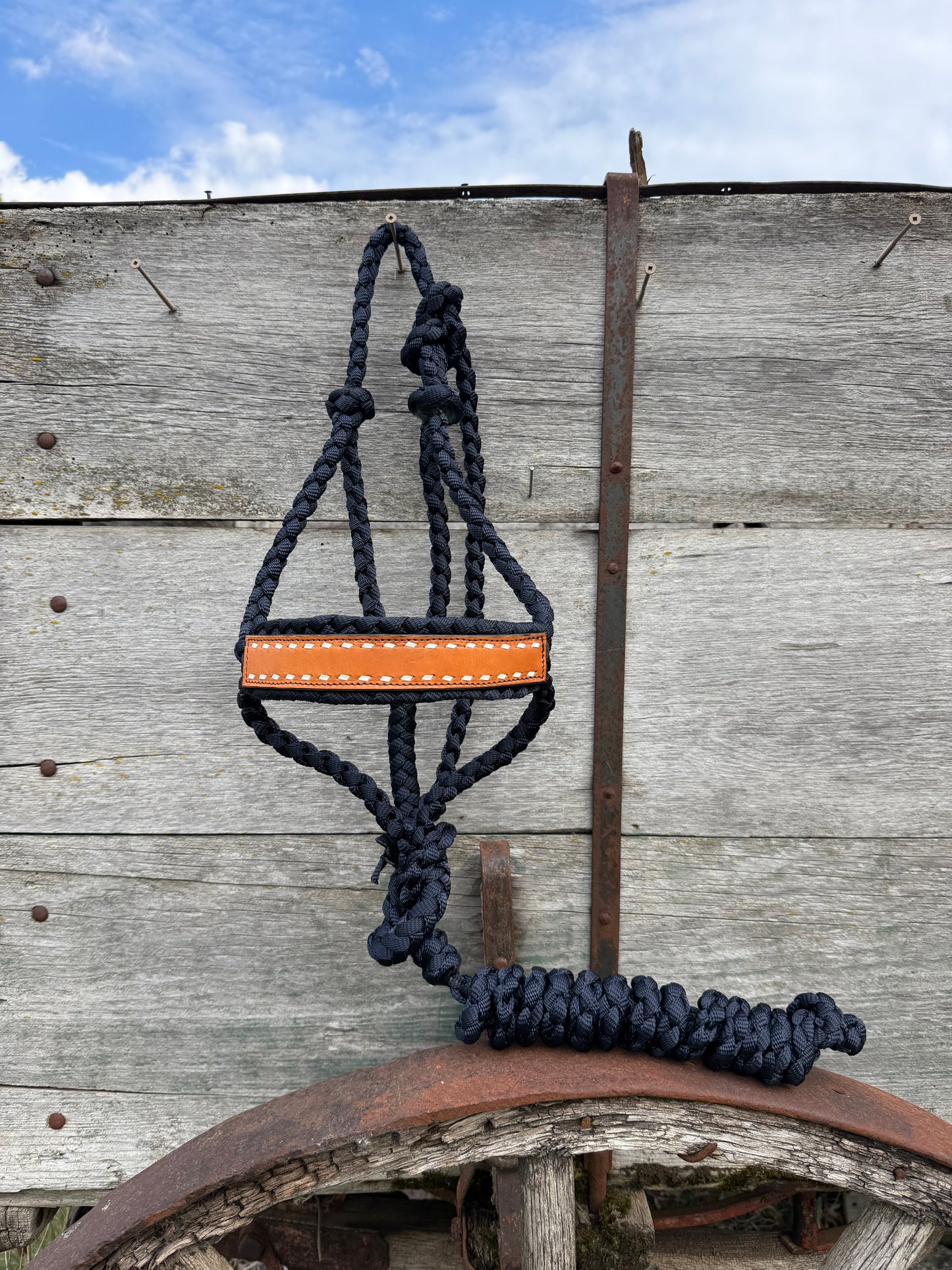 Navy Buckstitch Halter