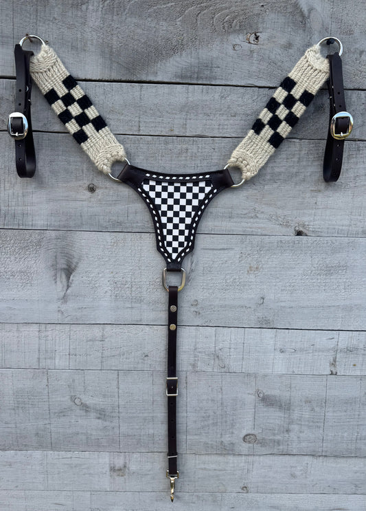 Checkered Mohair Breastcollar