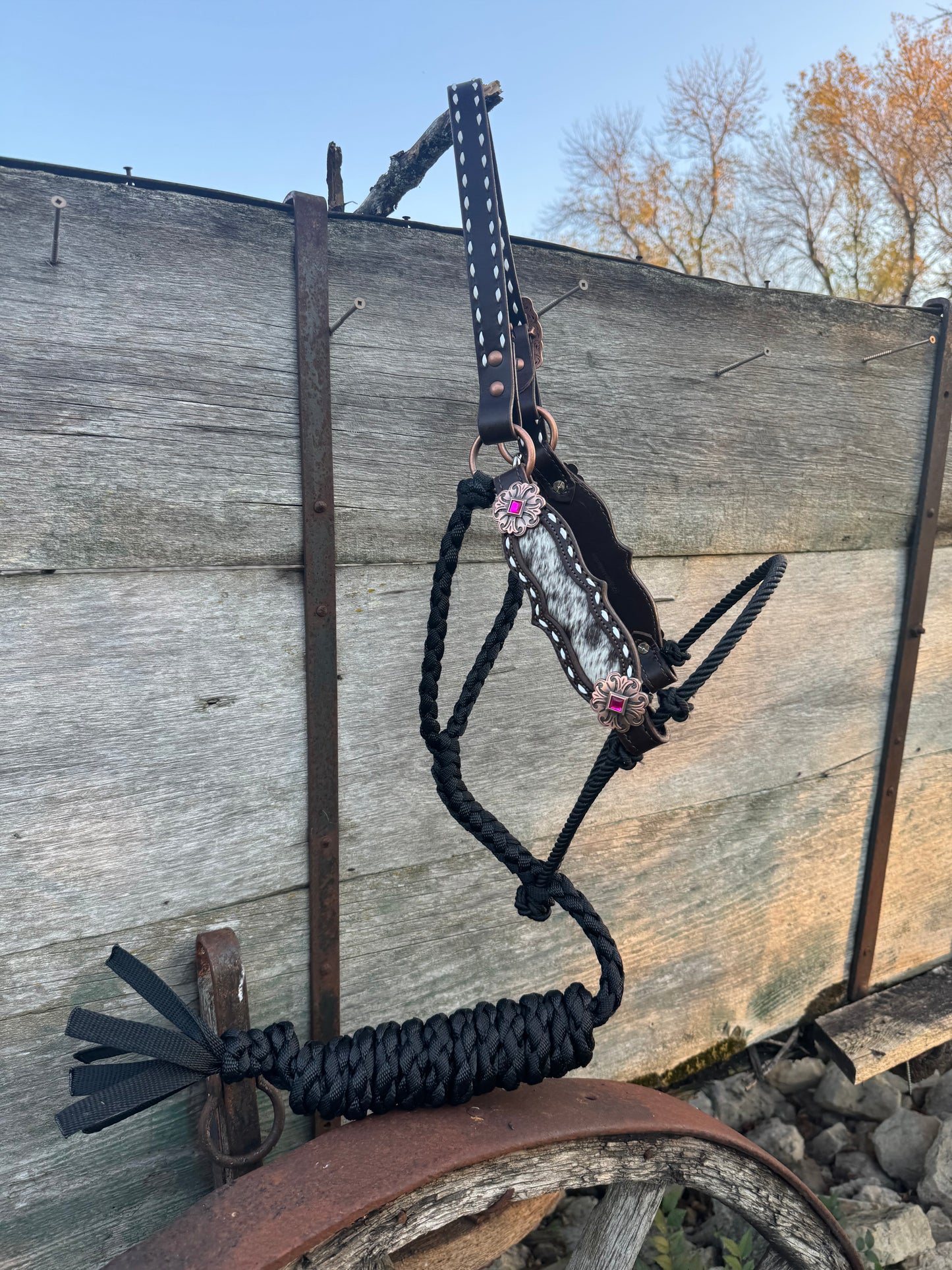 Cowhide Hybrid Halter