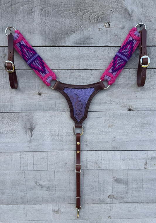 Purple & Pink Mohair Breastcollar