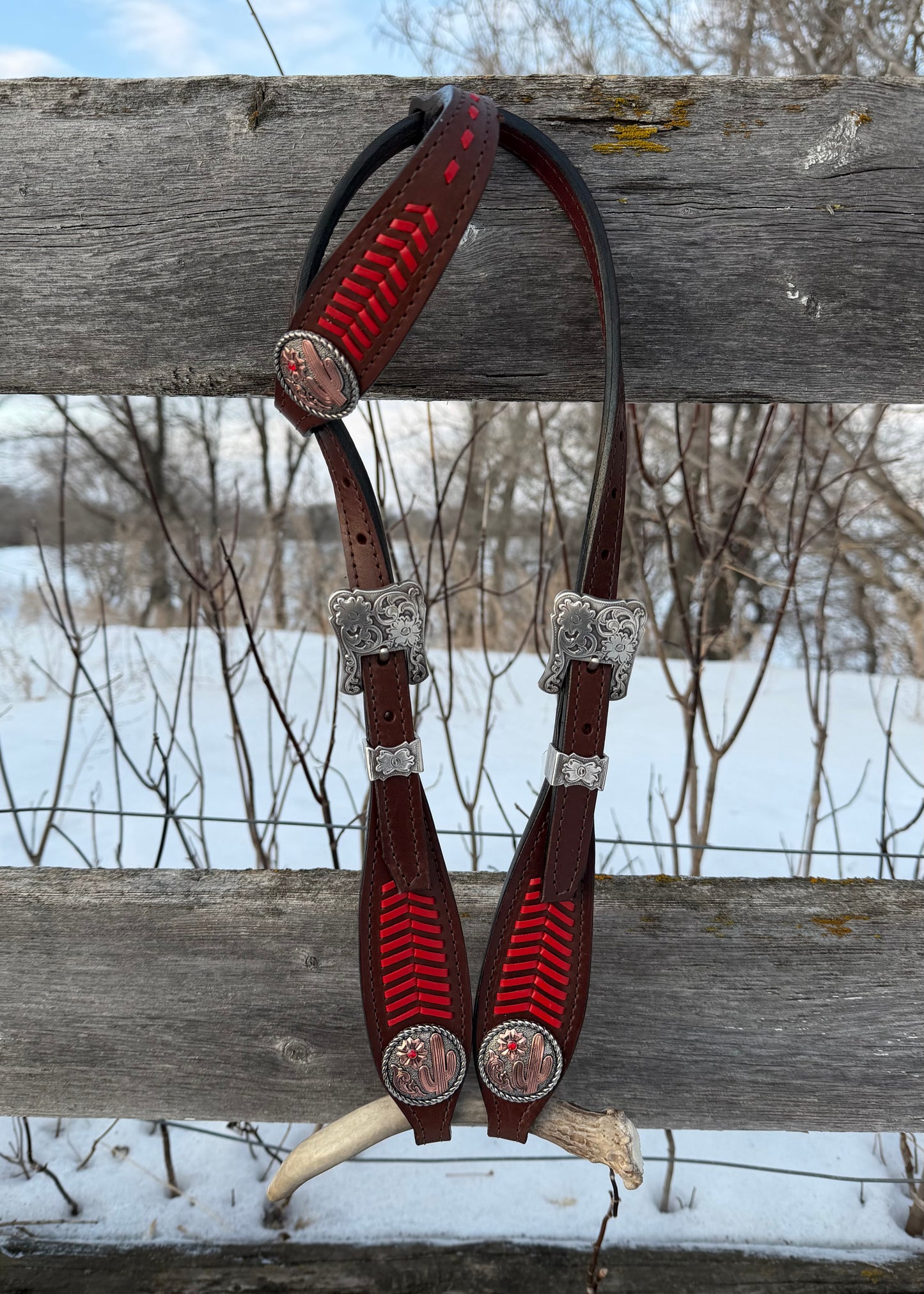 Red Lace Headstall