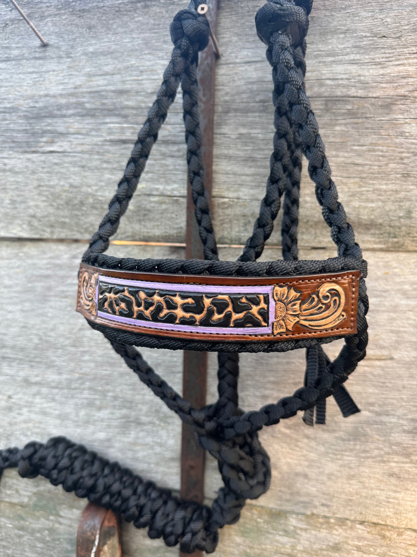 Purple Cheetah Halter