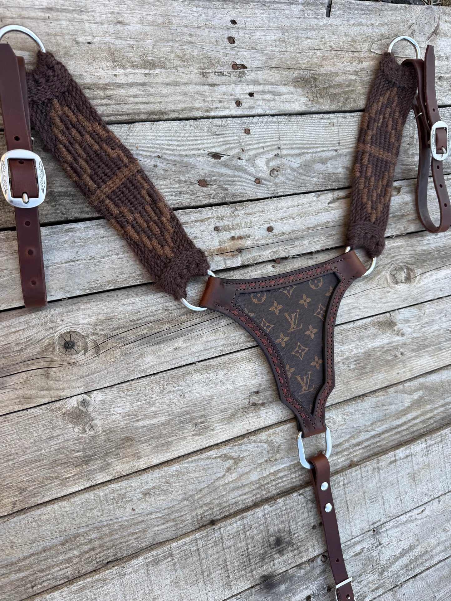 Designer Buckstitch Mohair Breastcollar