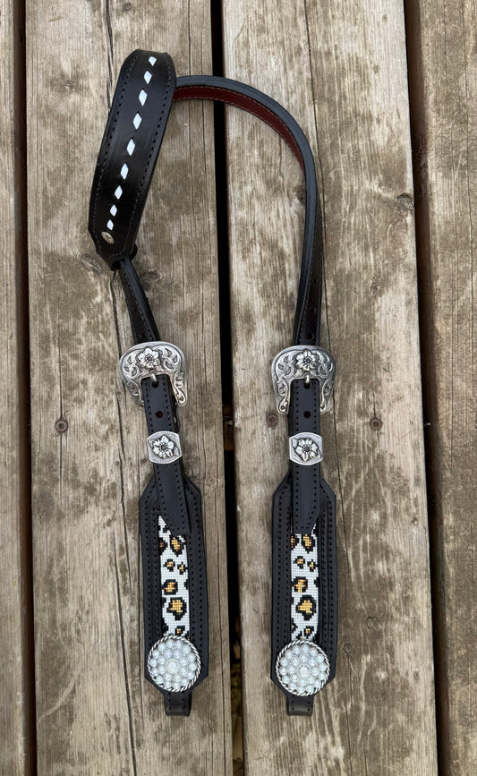 Cheetah Beaded Headstall