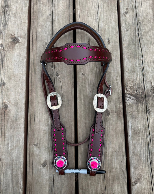 Pink Browband Headstall