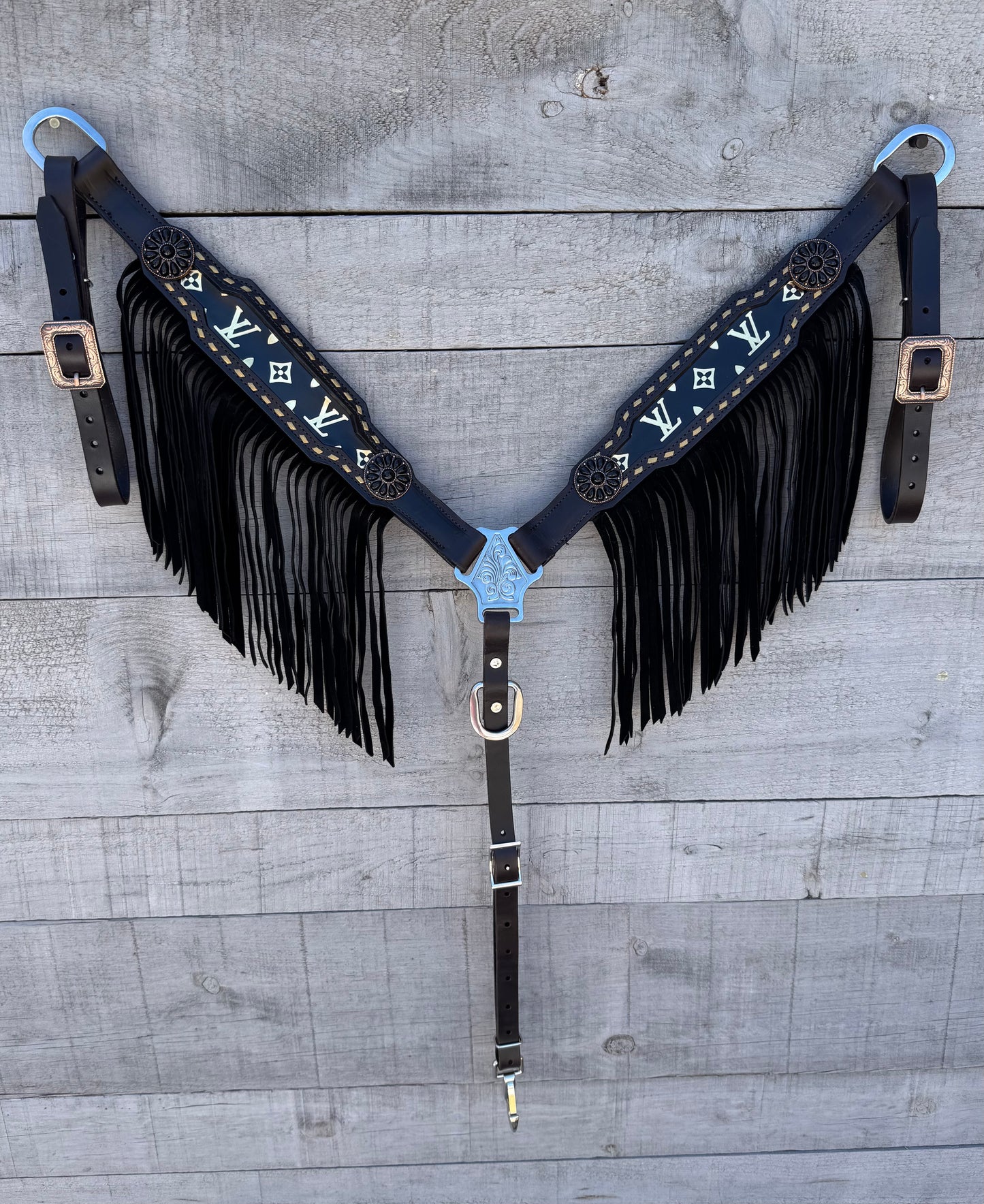 Black & Gold LV Breastcollar