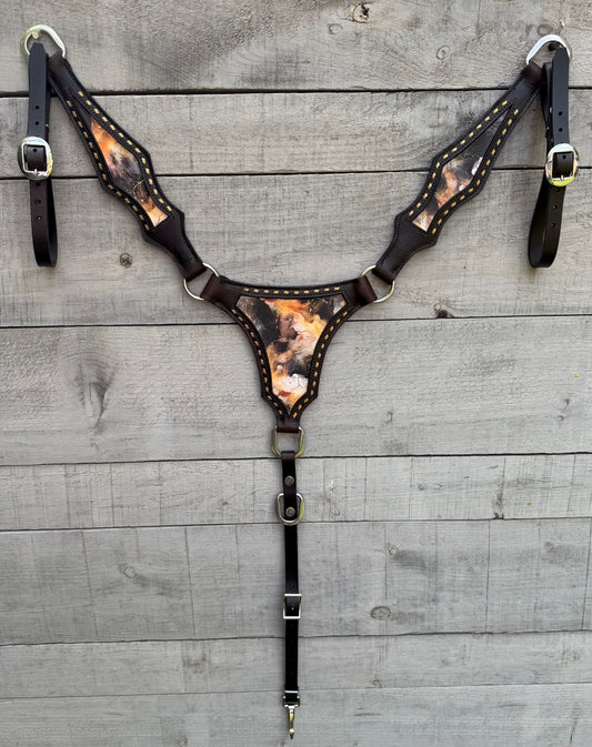 Black & Gold Ink Breastcollar