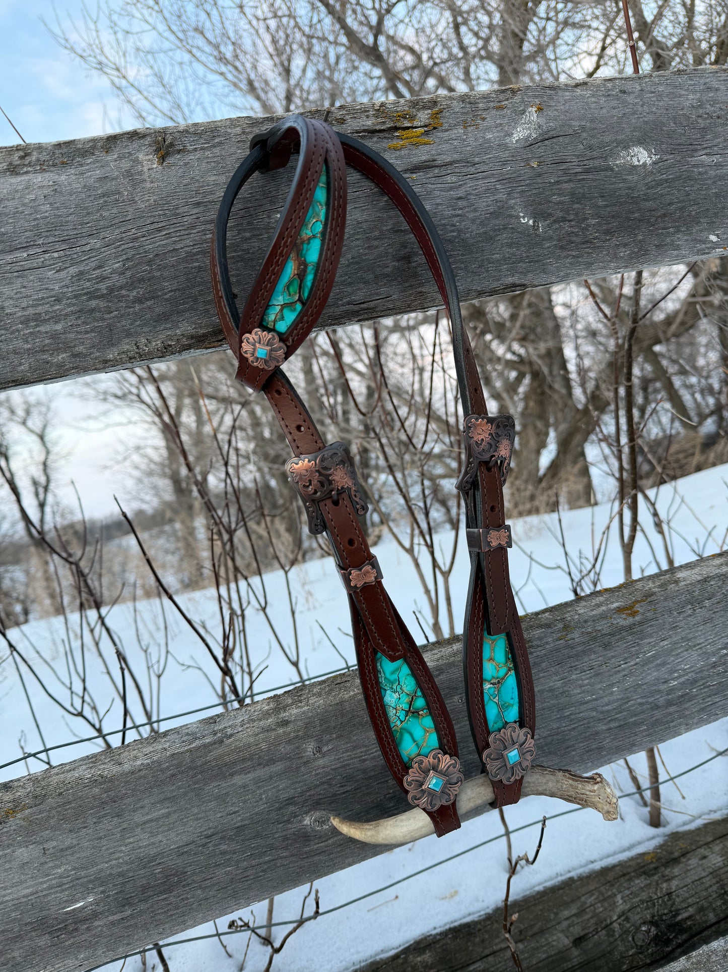 Turquoise Stone Headstall