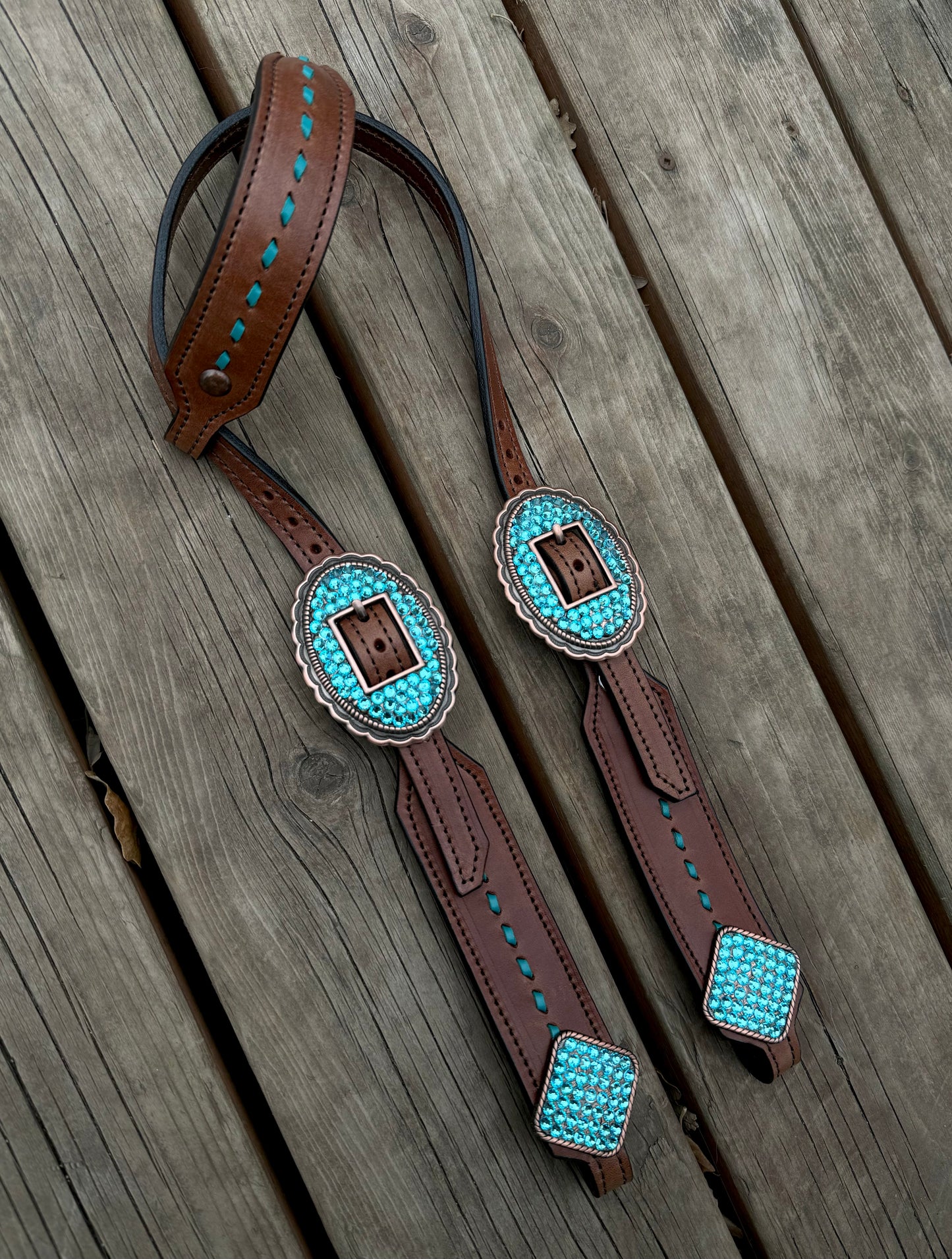 Turquoise Bling Headstall