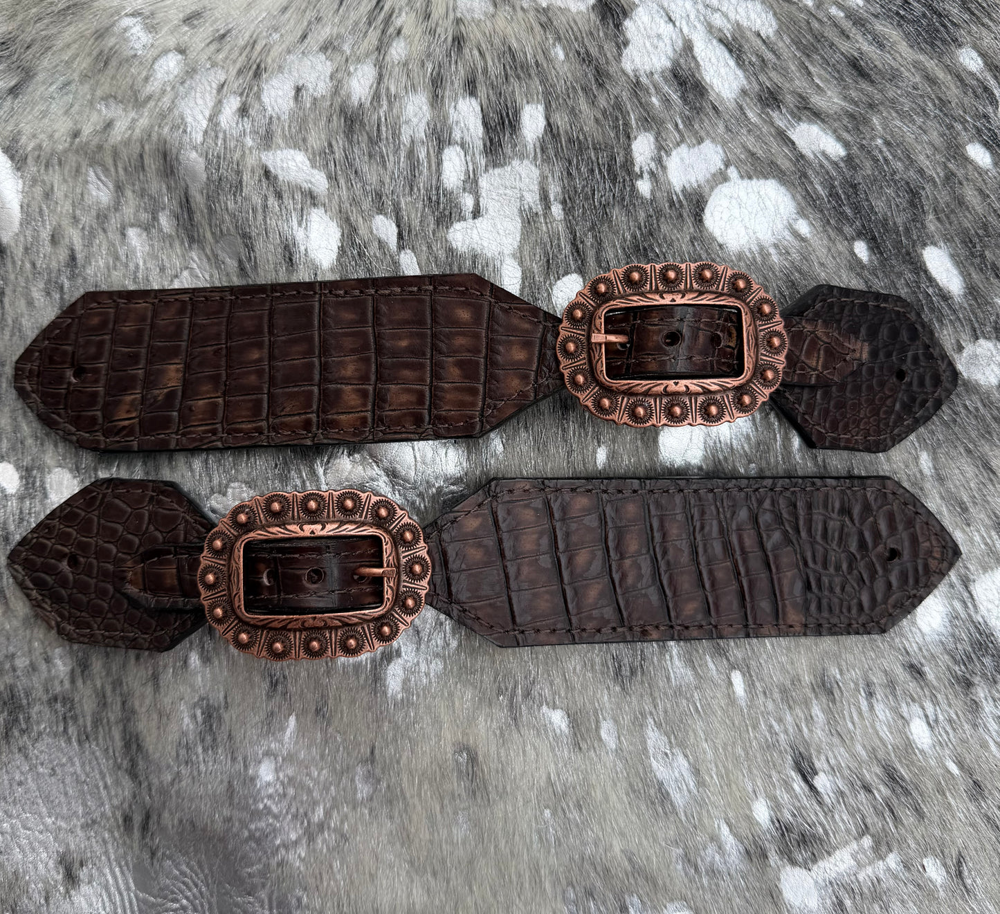 Brown Gator Spur Strap