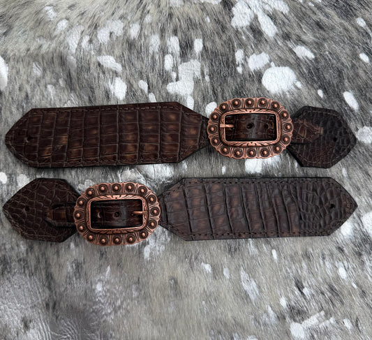 Brown Gator Spur Strap