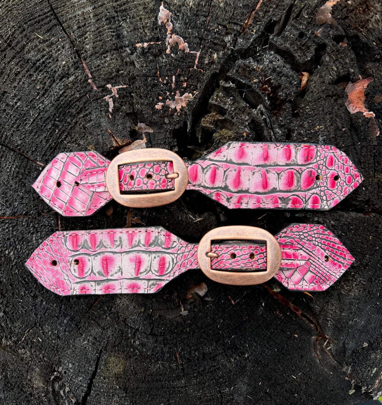Pink Gator Spur Straps