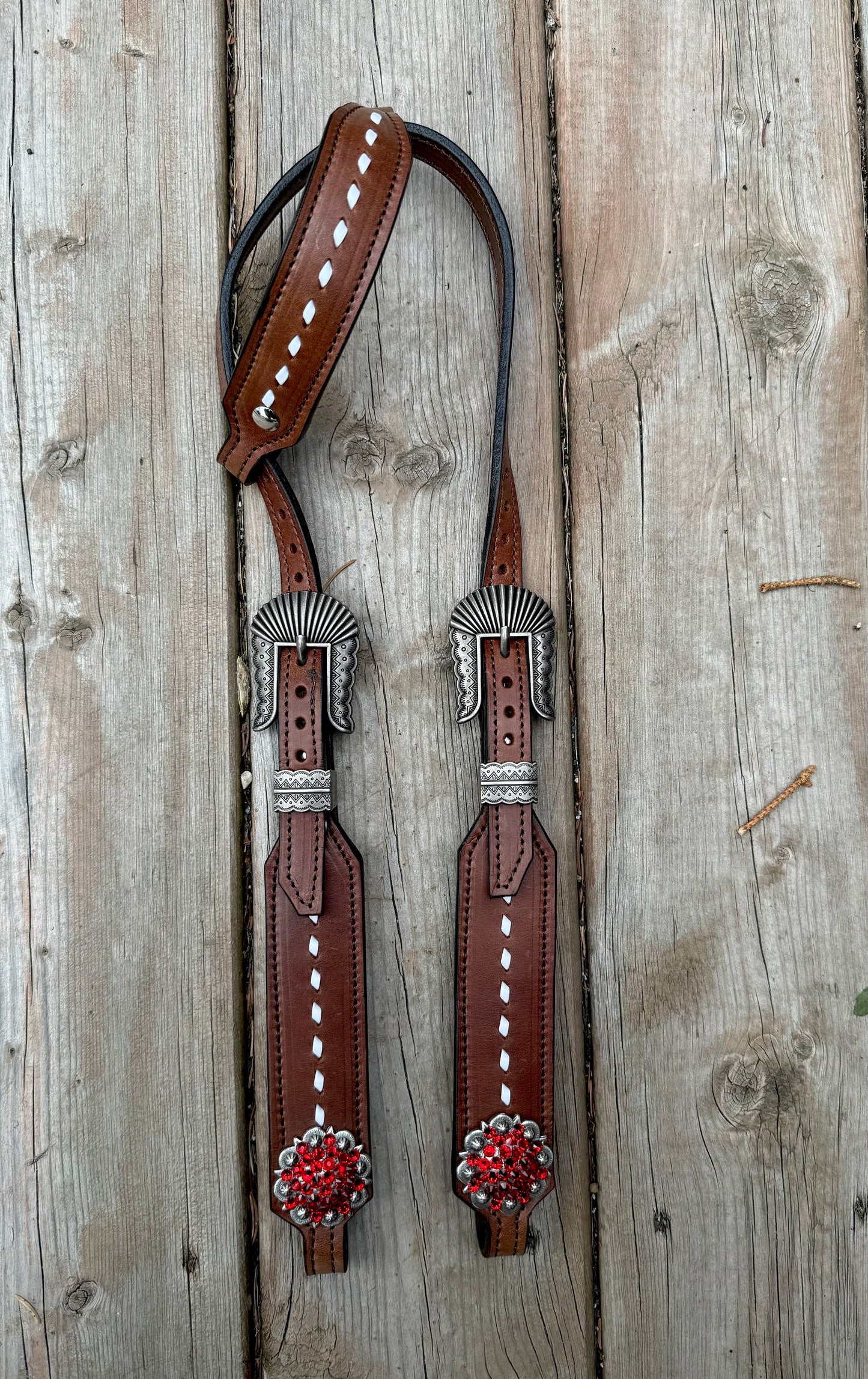 Red Bling Headstall