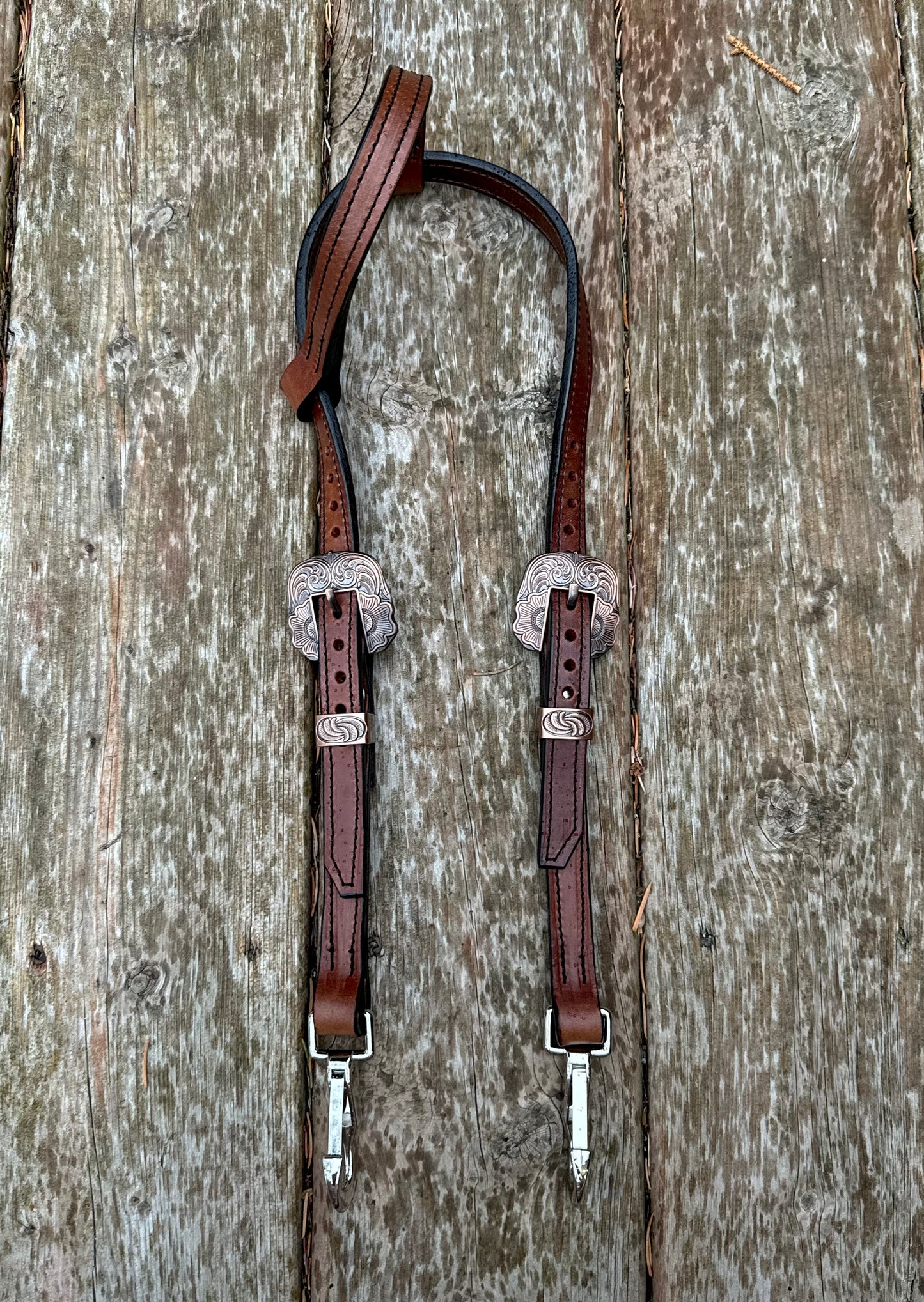 Floral Engraved Quick Change Headstall