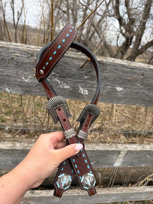 Short Cheek Cactus Headstall