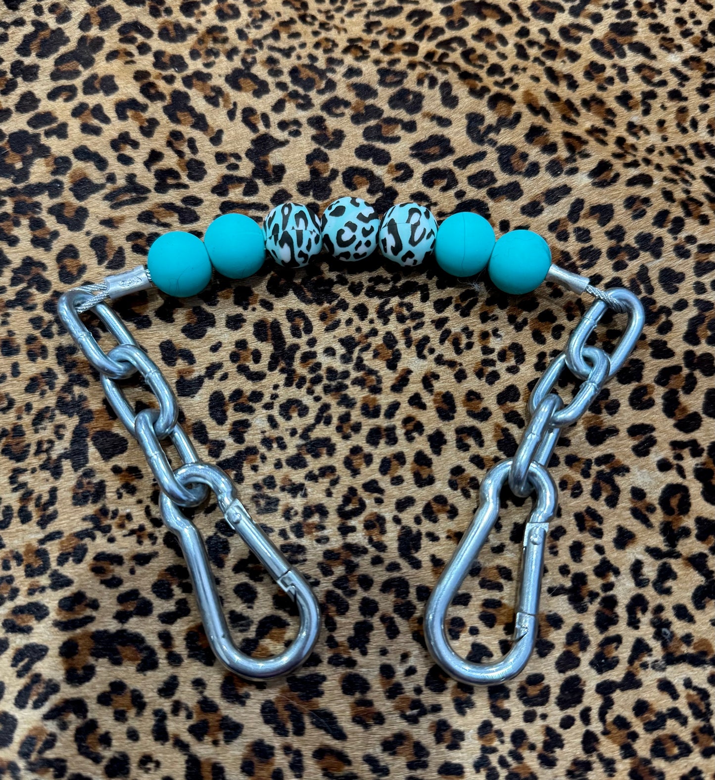 Turquoise Cheetah Chinstrap