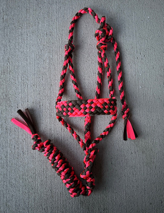 Brown/Pink Muletape Halter