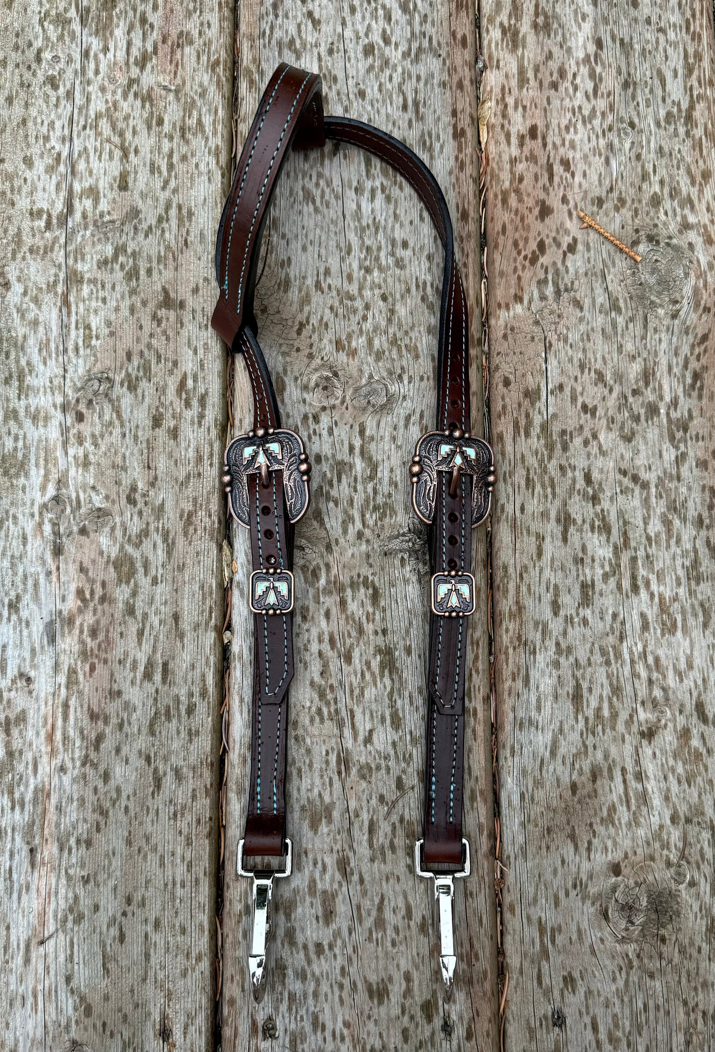 Turquoise Thunderbird Quick Change Headstall