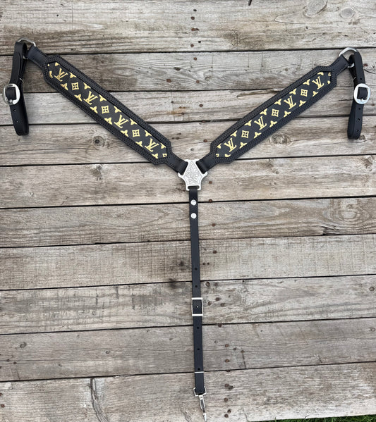 Black & Gold Designer Breastcollar