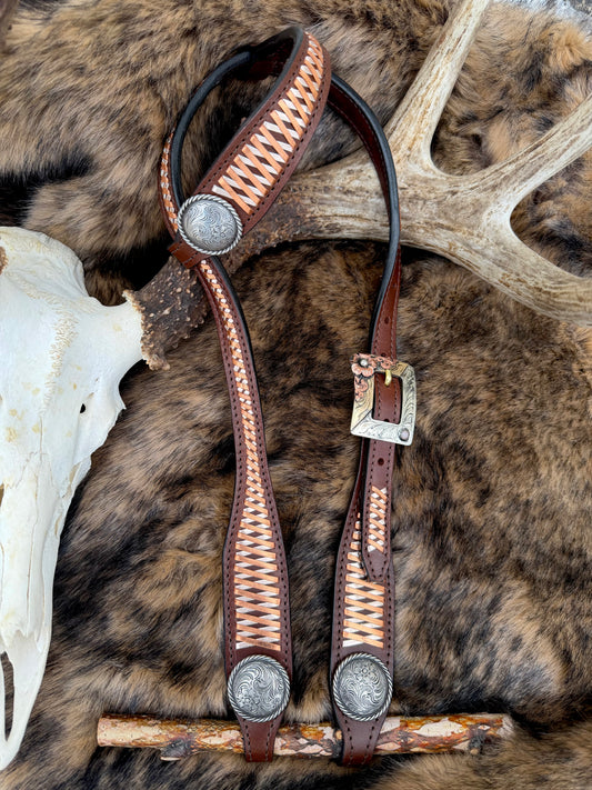 Pearl Stone Lace Headstall