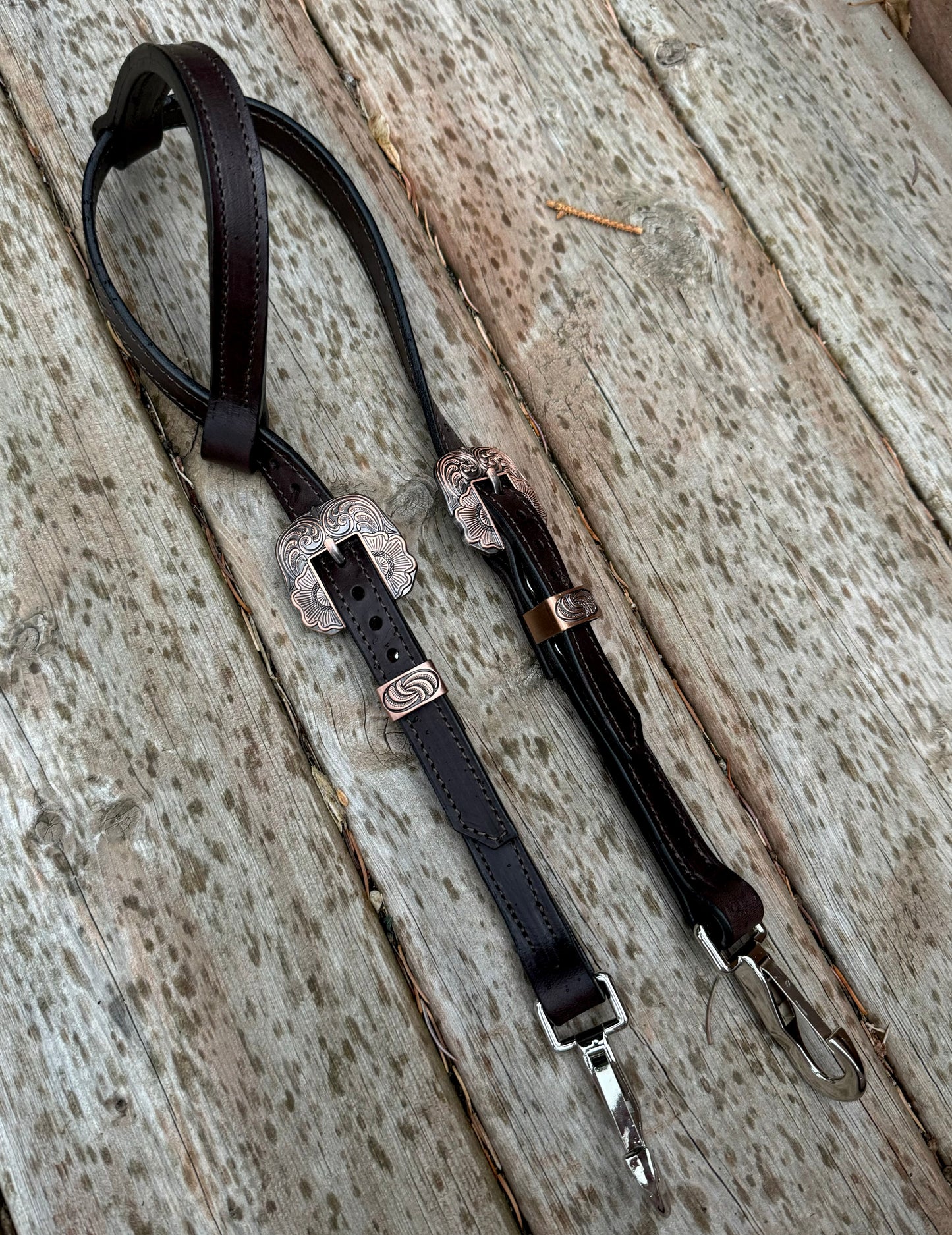 Floral Engraved Quick Change Headstall