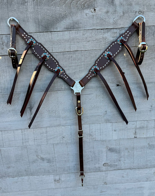 Turquoise Stone Fringe Breastcollar