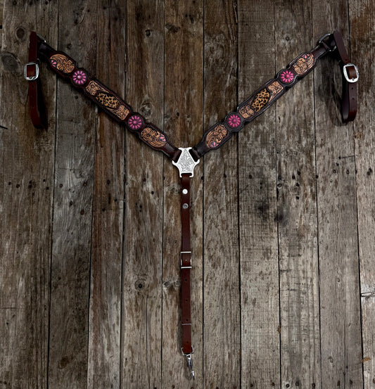The "Pink Cheetah" Breastcollar