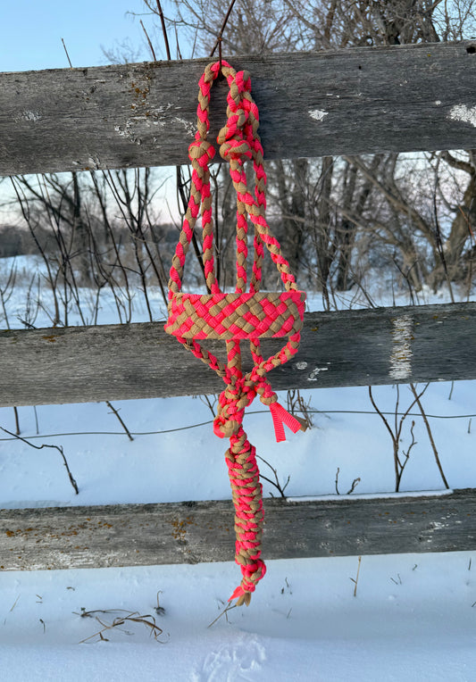Pink & Gold Muletape Halter