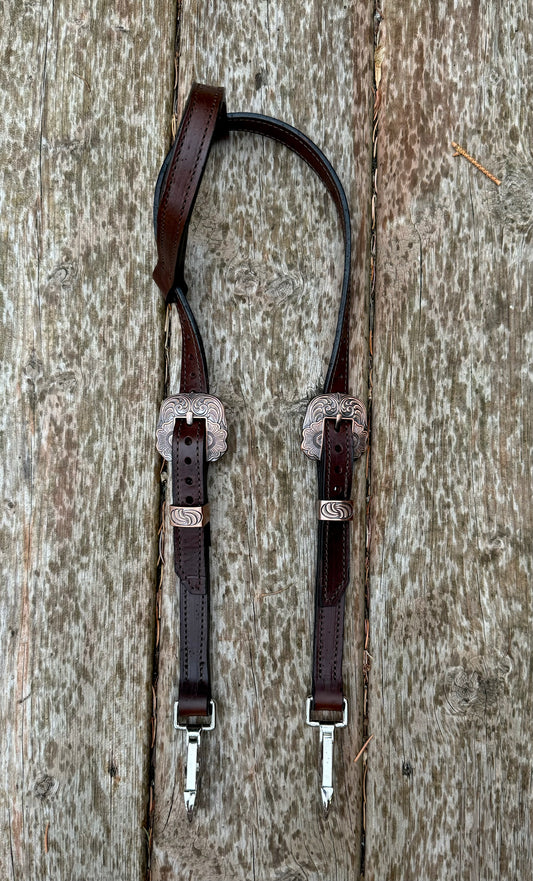 Floral Engraved Quick Change Headstall