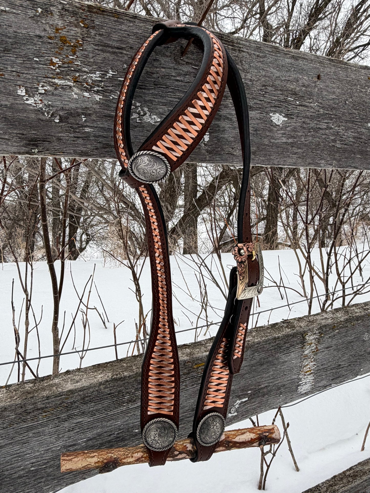 Pearl Stone Lace Headstall
