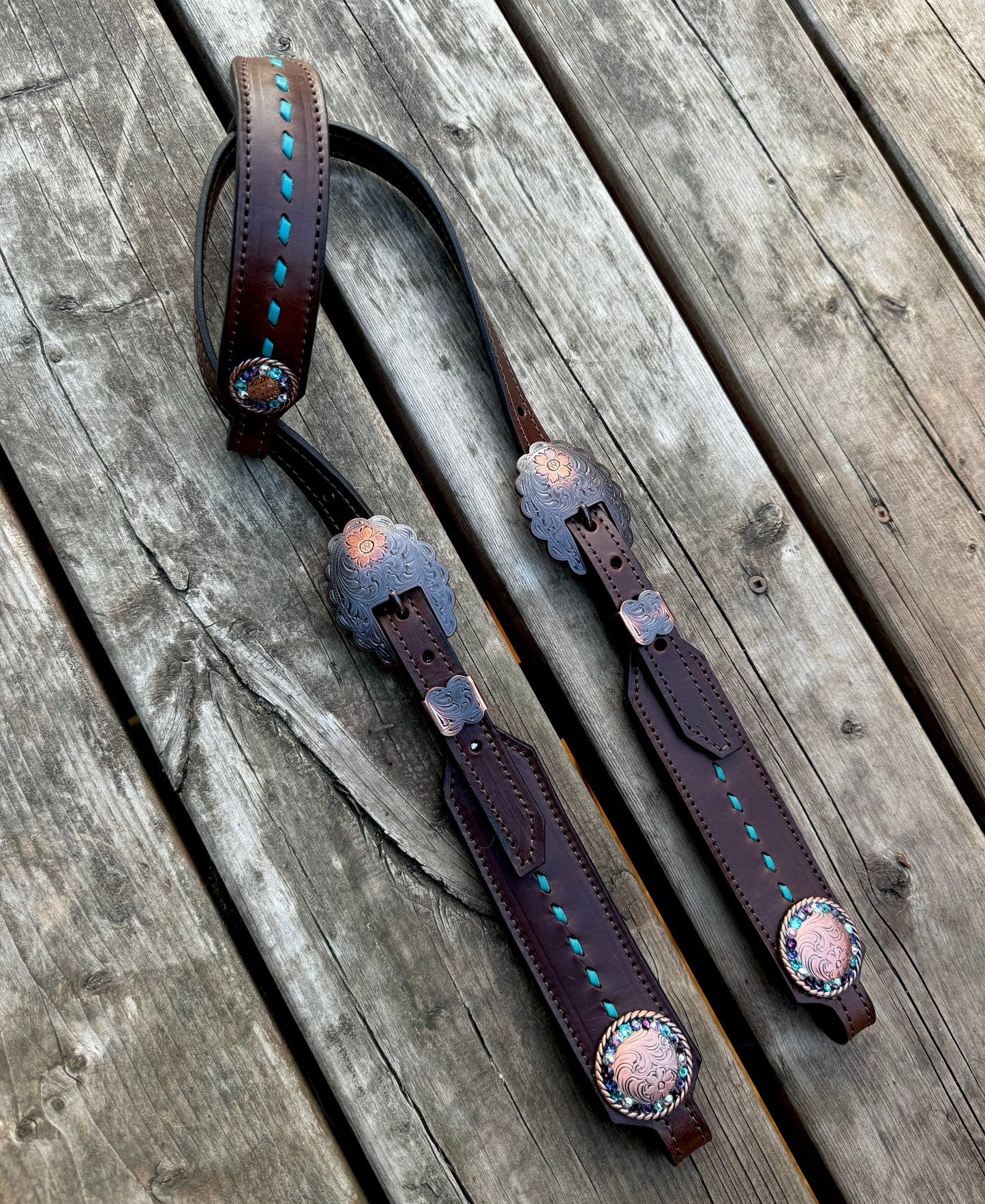 Short Cheek “Freaky Ropes” Headstall