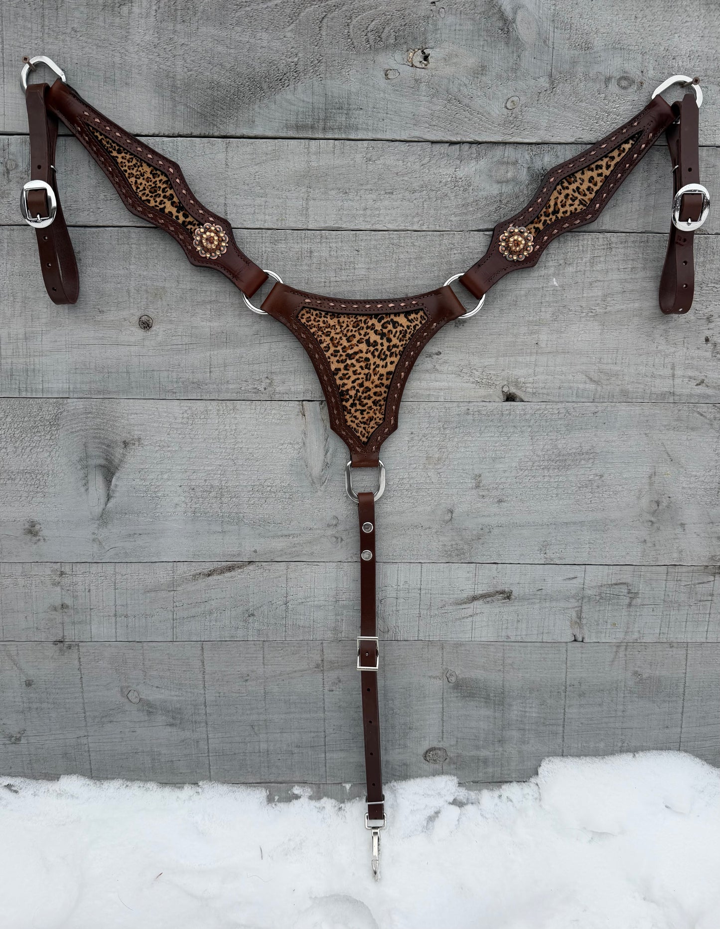 Cheetah Breastcollar Hair-On Hide