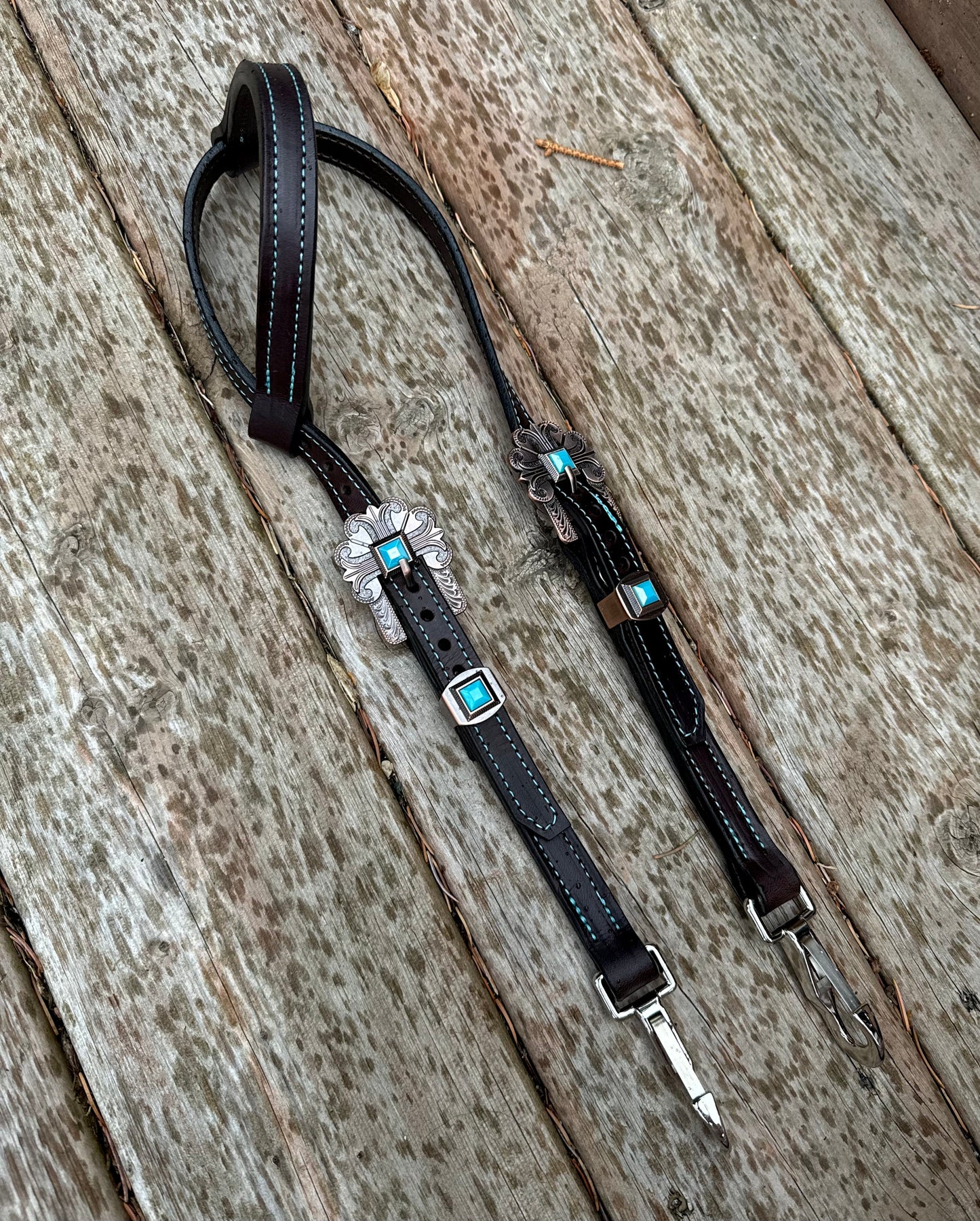 Turquoise Stone Quick Change Headstall