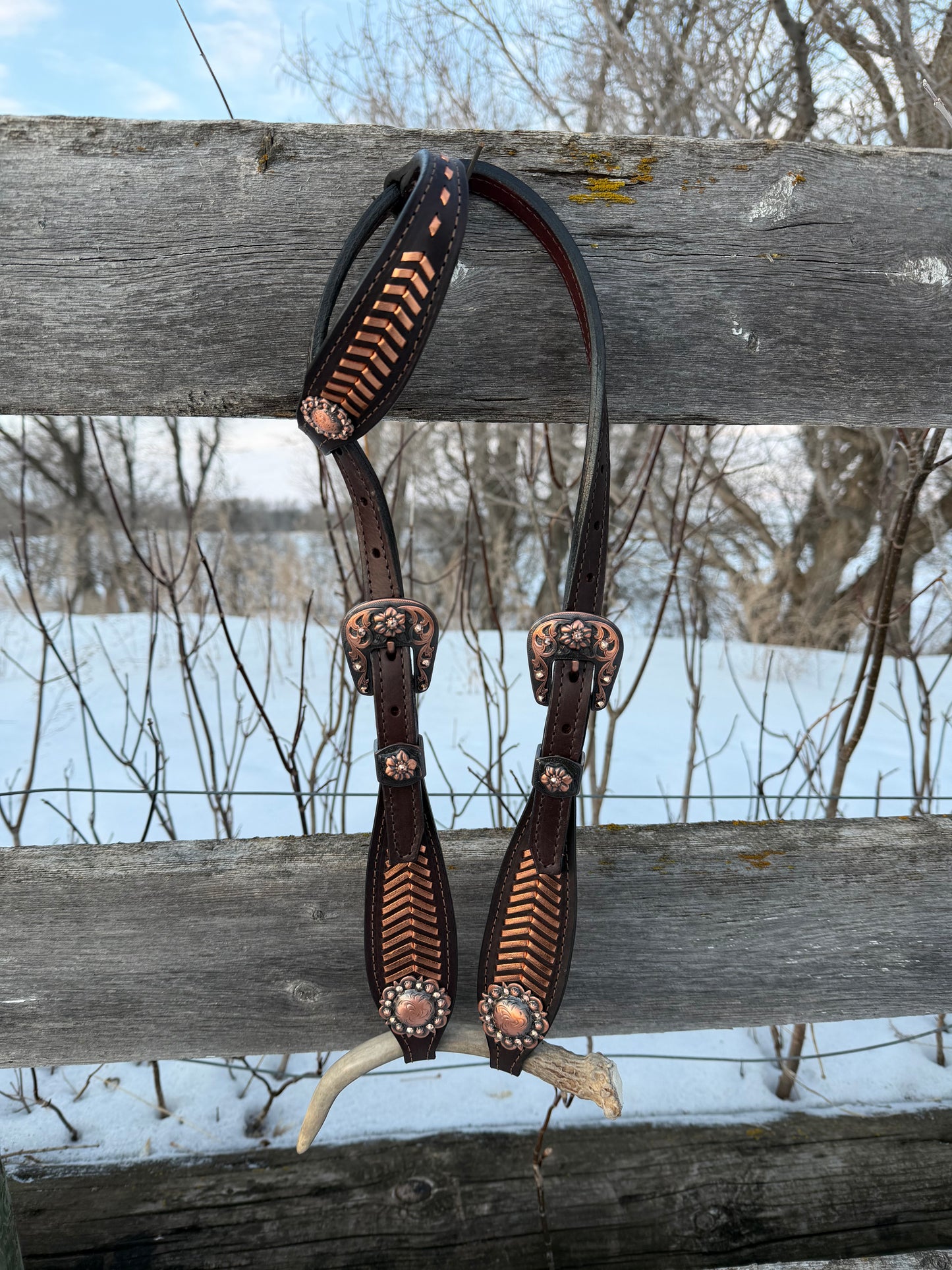 Copper Lace Headstall