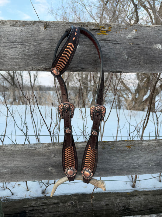 Copper Lace Headstall