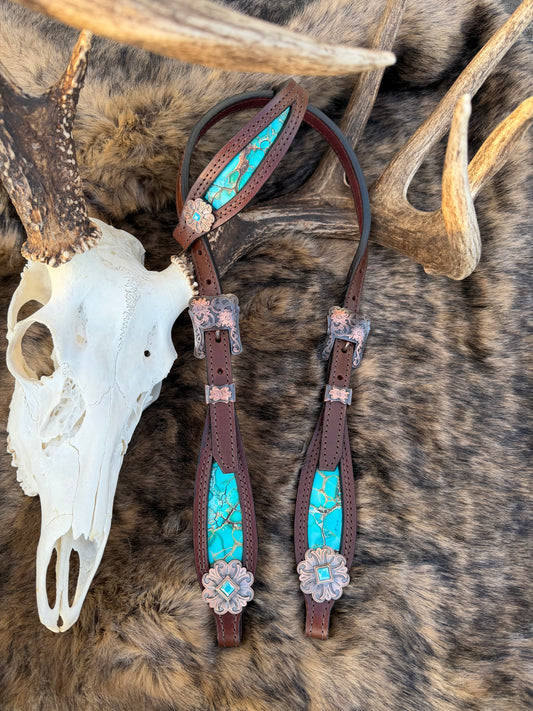 Turquoise Stone Headstall