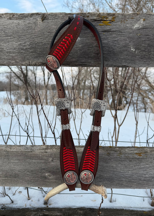 Red Lace Headstall