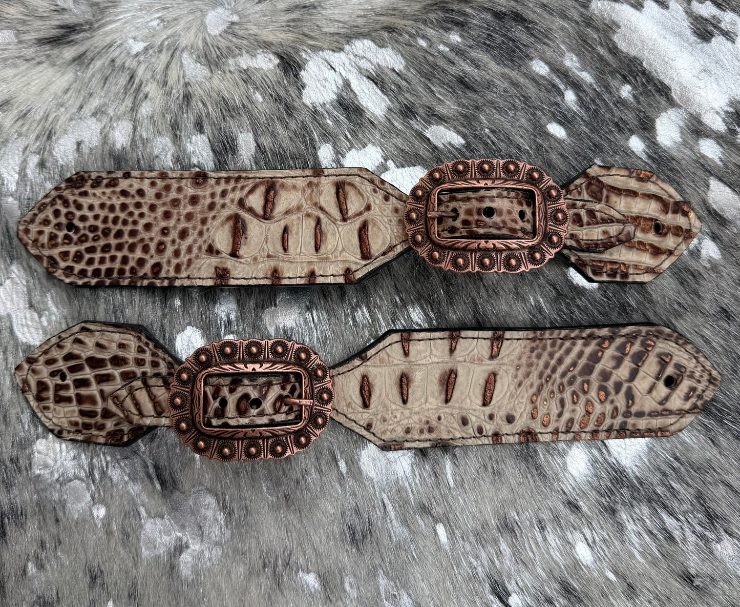 Ivory Gator Spur Strap