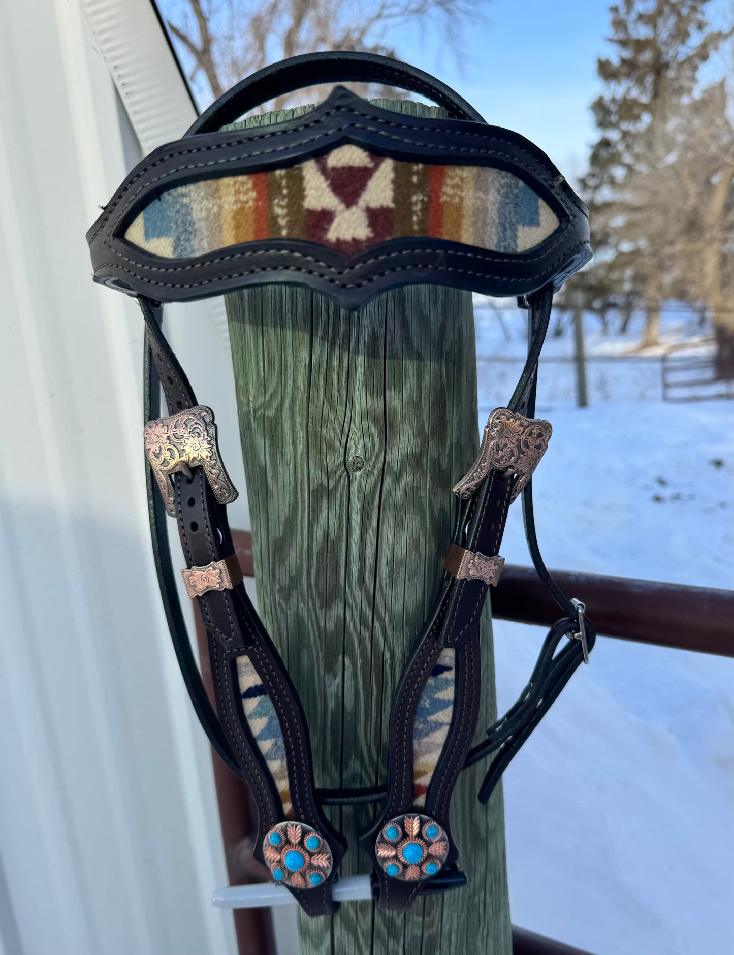 Pendleton Wool Browband Headstall