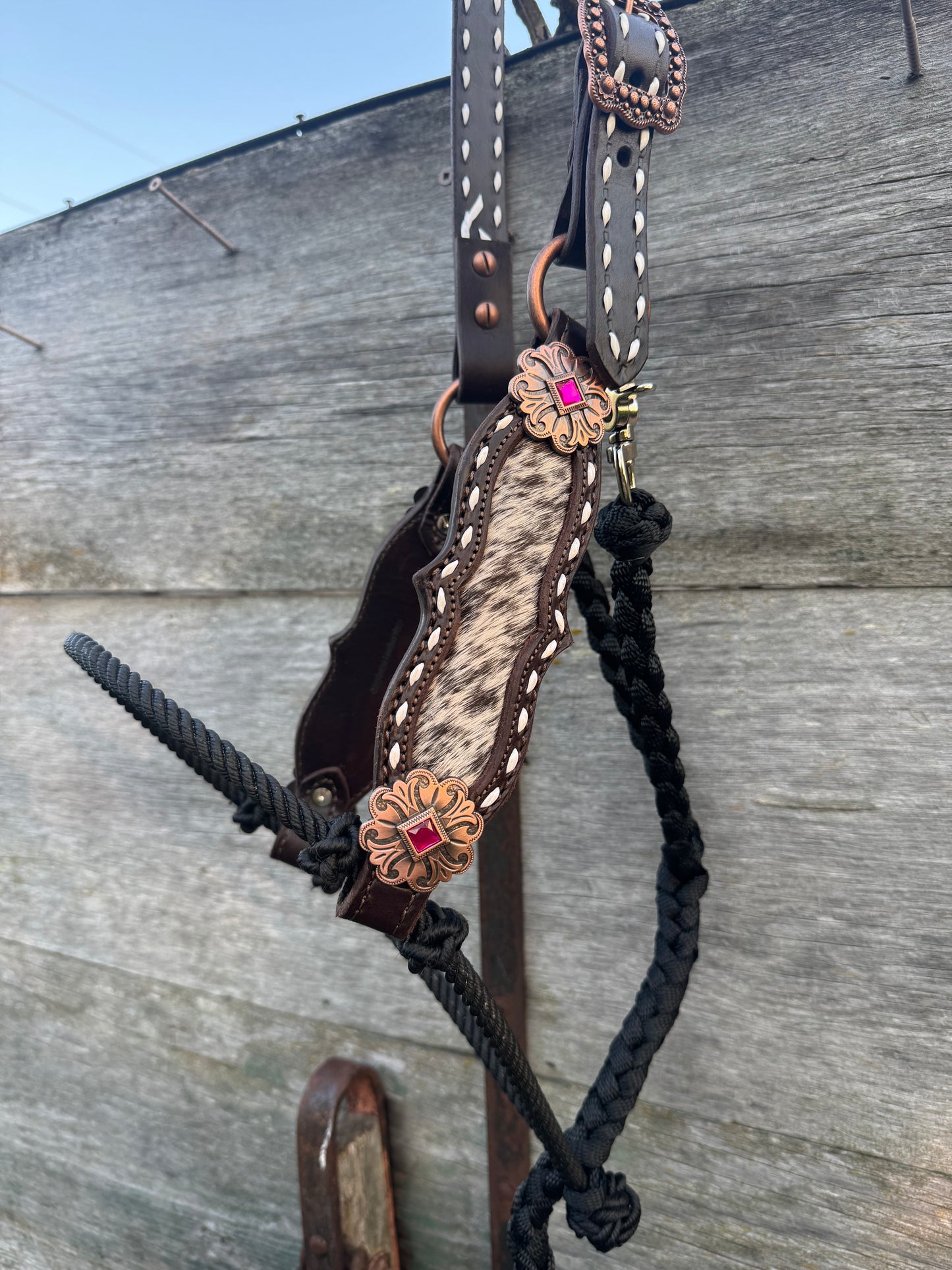 Cowhide Hybrid Halter