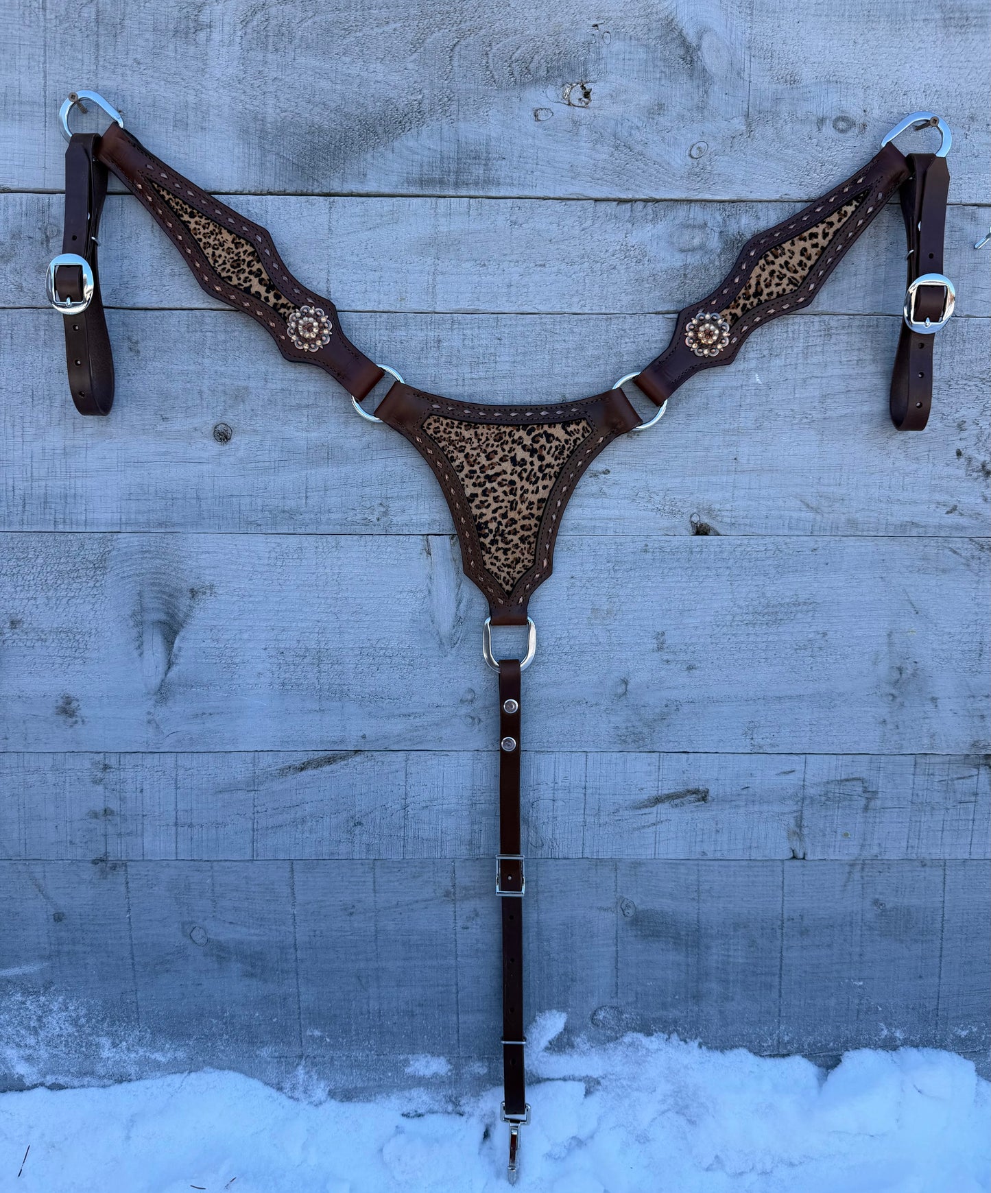 Cheetah Breastcollar Hair-On Hide