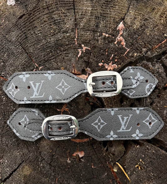 Black Designer Spur Straps
