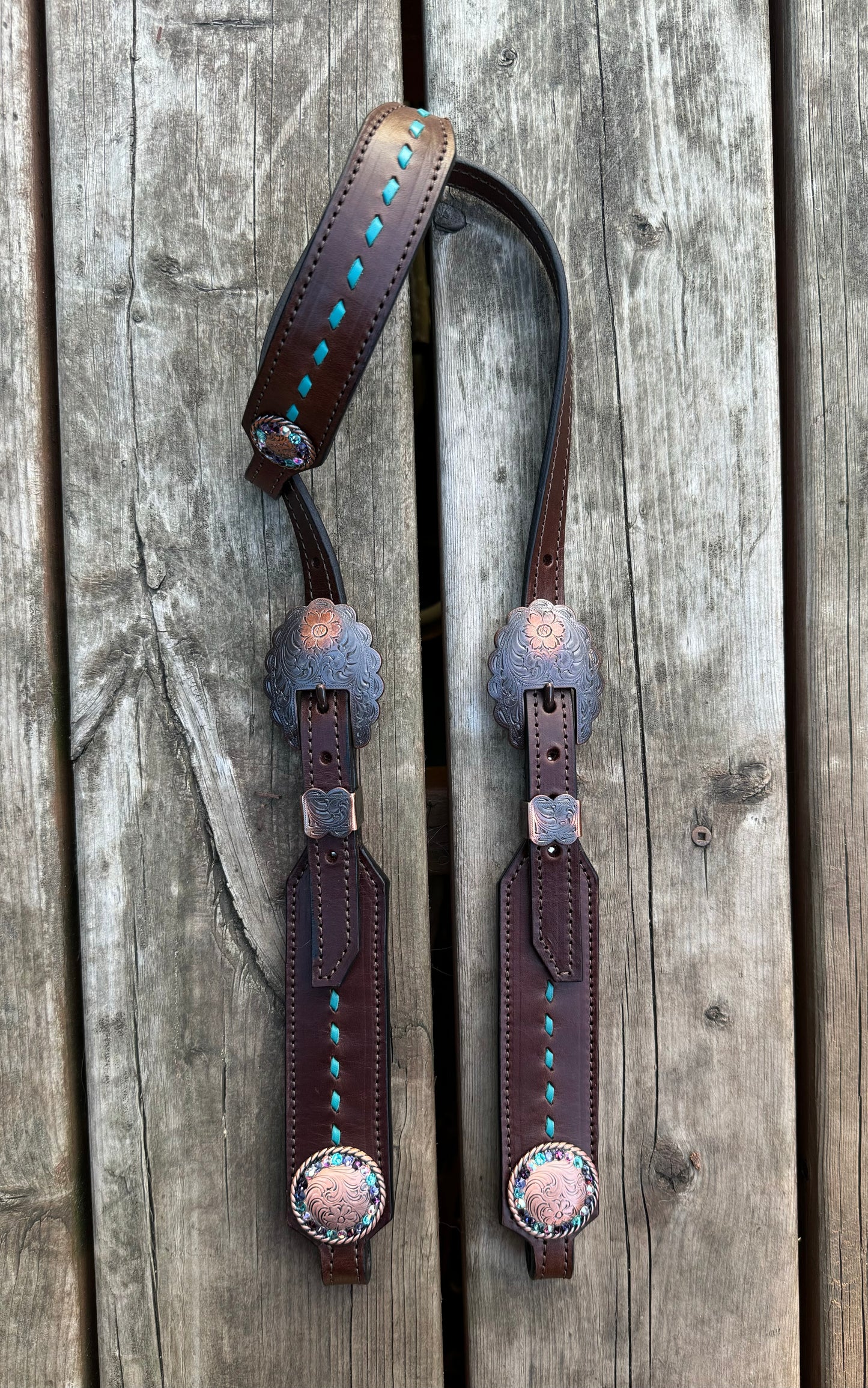 Short Cheek “Freaky Ropes” Headstall