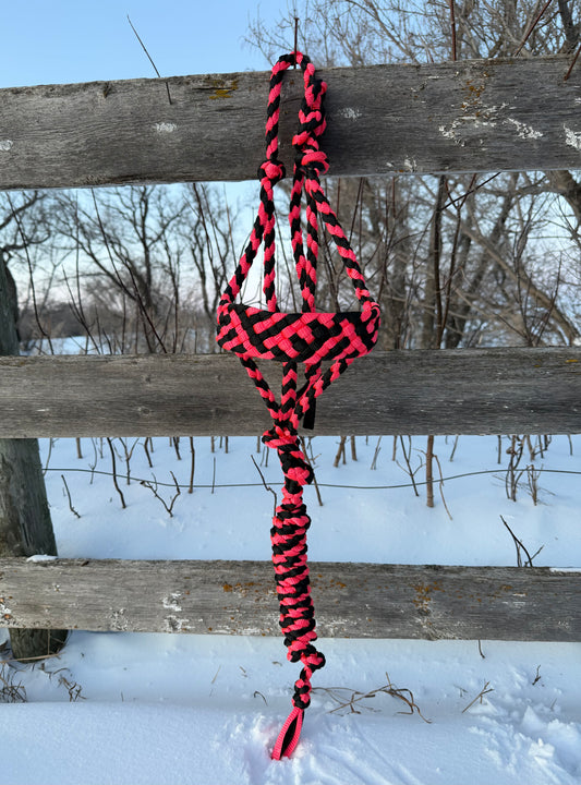 Pink & Black Muletape Halter