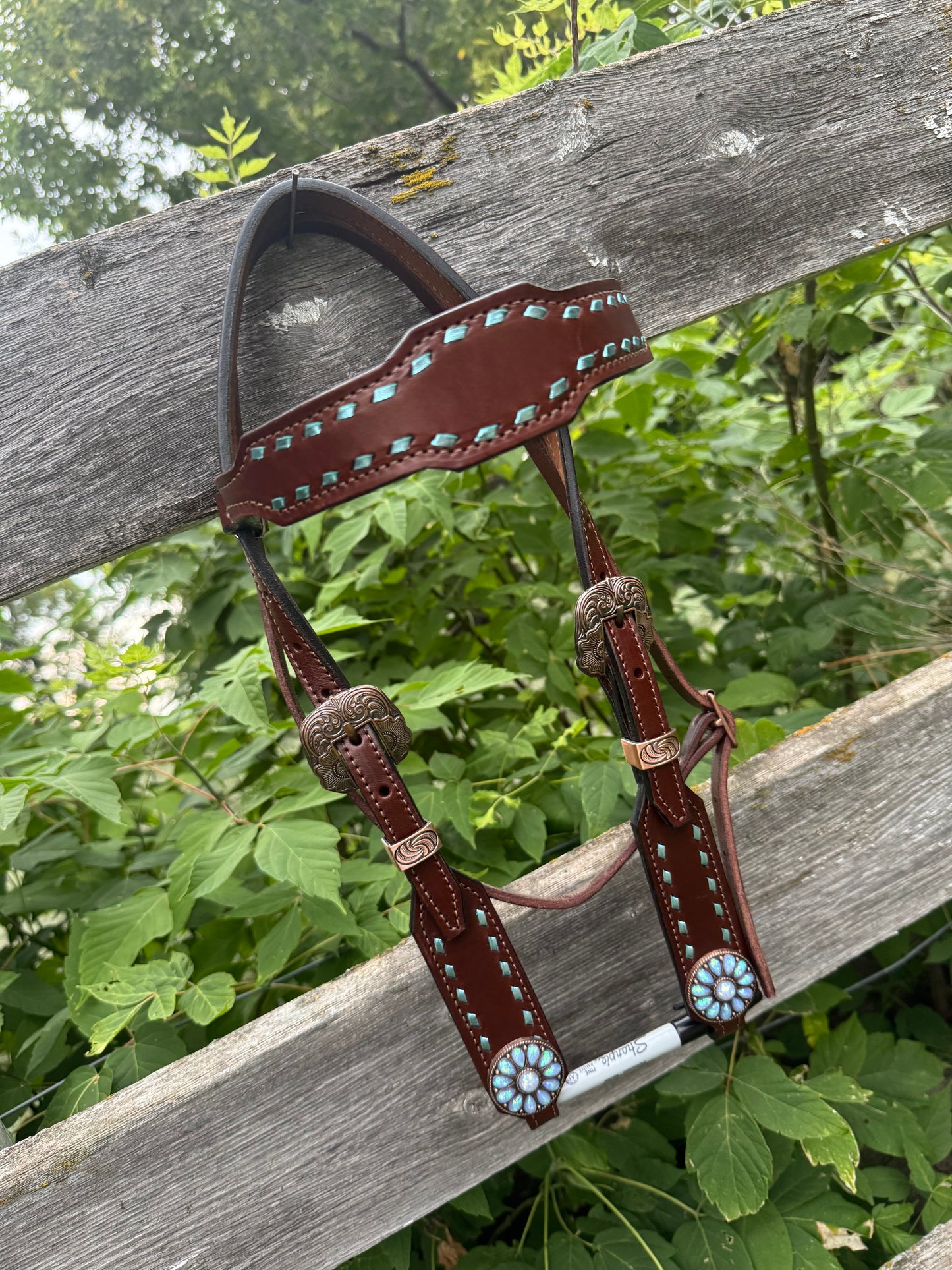 Ice Blue Browband Headstall