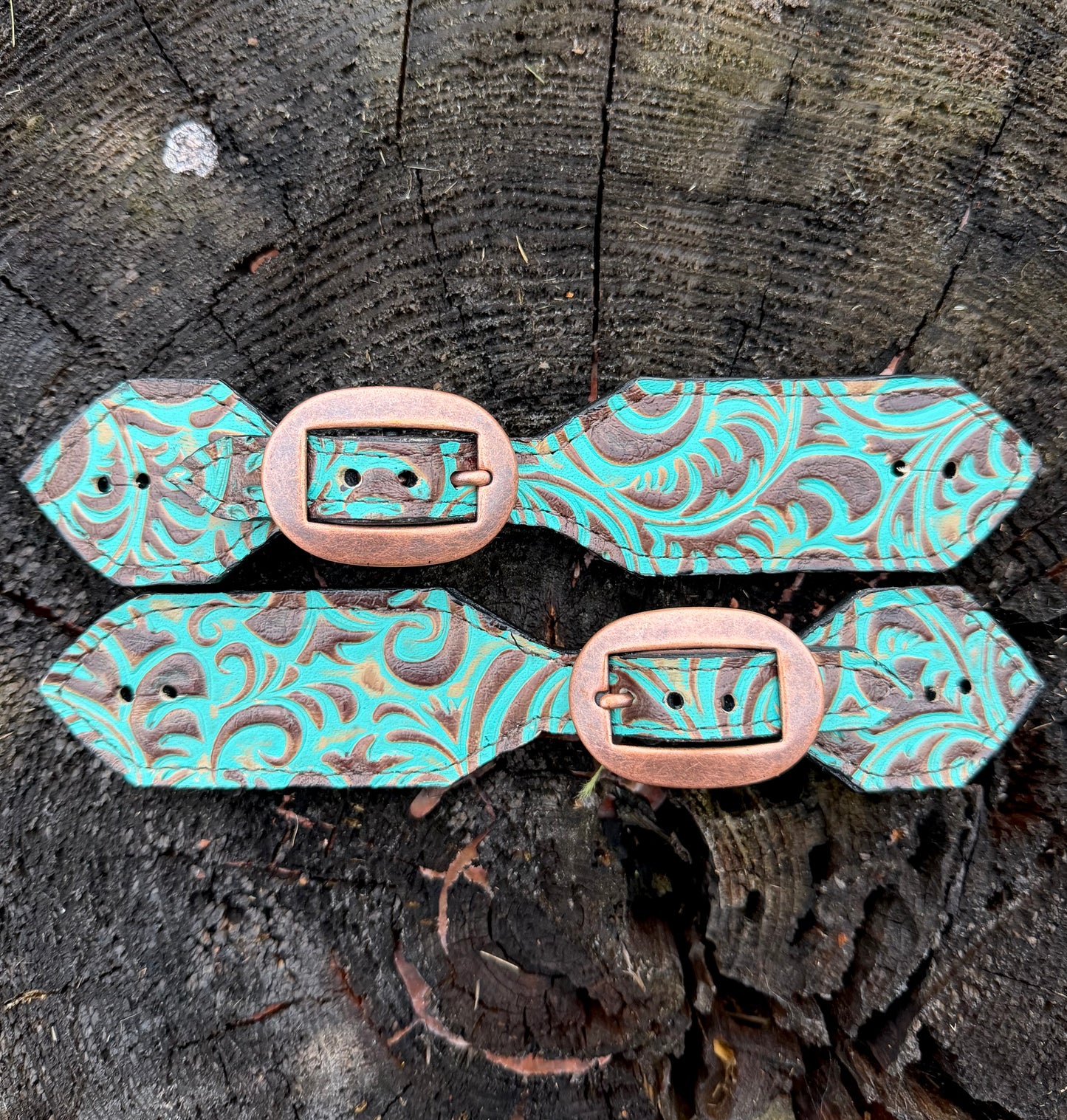Western Swirl Spur Straps
