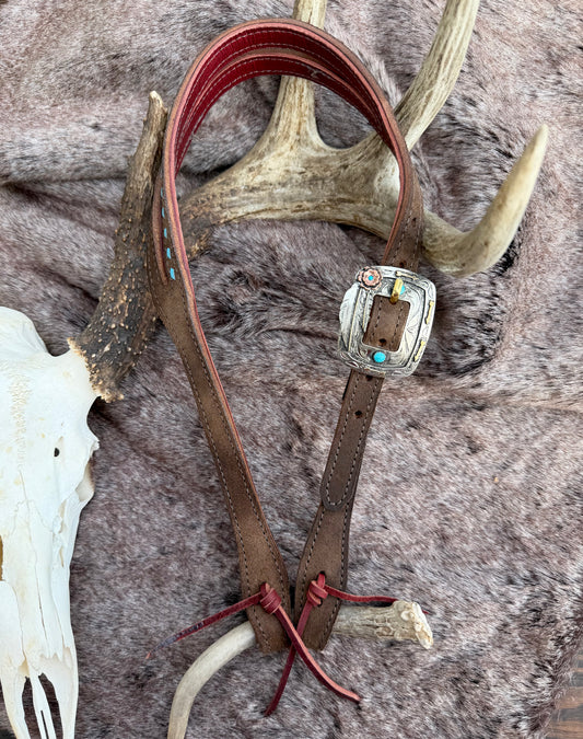 The "Turqouise Feather" Headstall