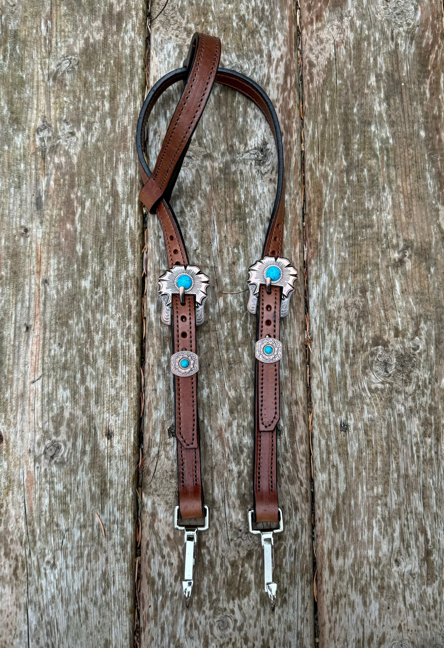 Turquoise Flower Quick Change Headstall